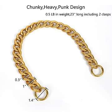 Xiazw DIY Heavy Chunky Aluminum Metal Purse Handle Bag Chains Charms Straps Replacement Handbag Acce...