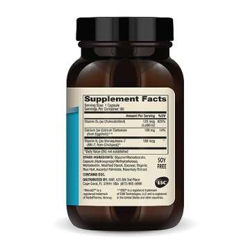 Dr. Mercola Calcium with Vitamins D3 & K2, 90 Servings (90 Capsules), Dietary Supplement, Supports B...