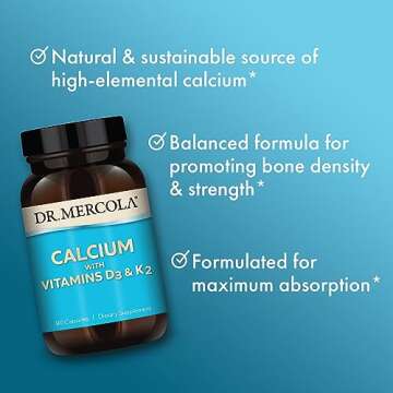 Calcium with D3 & K2 for Bone Health - 90 Capsules