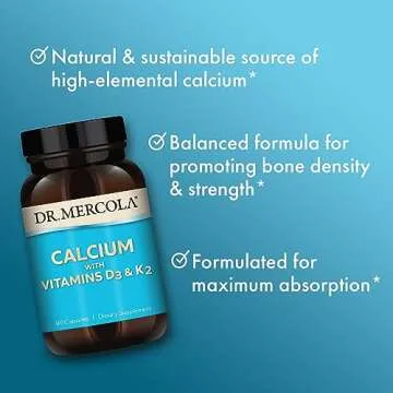Calcium with D3 & K2 for Bone Health - 90 Capsules