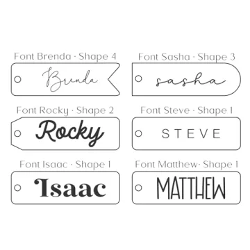 Small Christmas Stocking Tags | Engraved Stocking Name Tags | Personalized Stocking Tags | Family Name Tags Wooden | Stocking Gift Tag