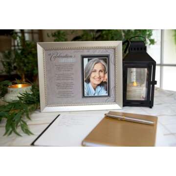 Memorial/Remembrance Photo Frame with Inspirational A Celebration of Life Poem - Sympathy Gift for L...