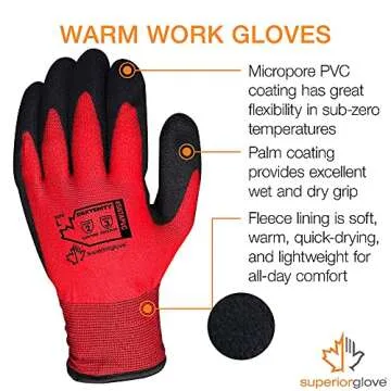 Winter Work Gloves - Fleece-Lined for Comfort and Grip