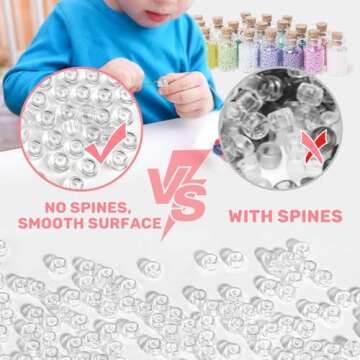 1000+ Pcs Pony Beads Bulk - Sukh 6x9 mm Plastic Bracelet Crystal White Clear Beads for Bracelets Making, Hair Braids, DIY Crafts, Key Chai Making, Home Decor