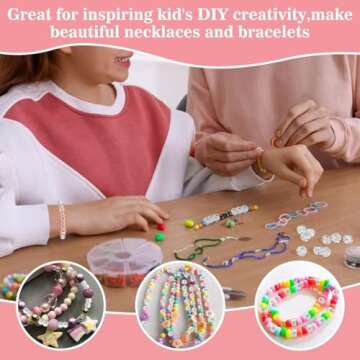 1000+ Pcs Pony Beads Bulk - Sukh 6x9 mm Plastic Bracelet Crystal White Clear Beads for Bracelets Making, Hair Braids, DIY Crafts, Key Chai Making, Home Decor