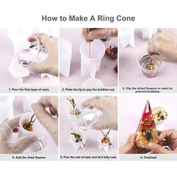 LET'S RESIN Cone Silicone Molds for DIY Ring Holders