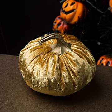 Handmade Velvet Pumpkins Set for Fall Decor
