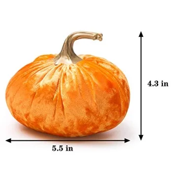 Handmade Velvet Pumpkins Set for Fall Decor