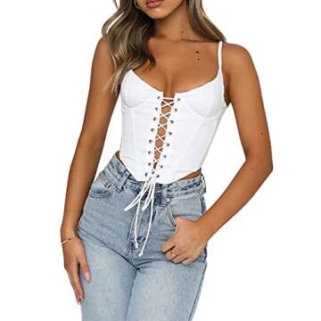 Fashionable Jkerther Women's Sexy Strapless Bustier Top