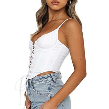 Fashionable Jkerther Women's Sexy Strapless Bustier Top