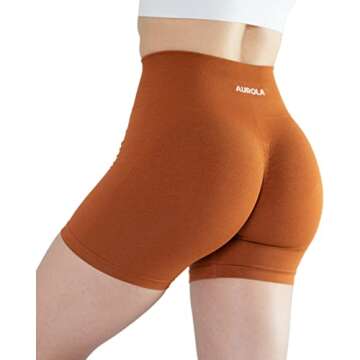 AUROLA Intensify Workout Shorts for Women Seamless Scrunch Short Gym Yoga Running Sport Active Exerc...