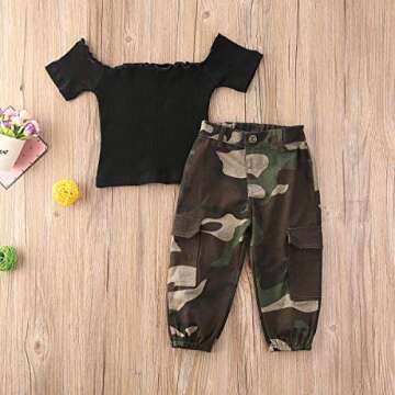 Stylish 2Pcs Toddler Outfit Set for Girls