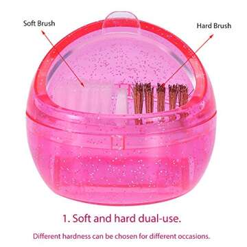 Mini Drill Bit Cleanser Box for Nail Art Drill Head Brush Portable Dust Cleaning Case Box Polishing Manicure Tool