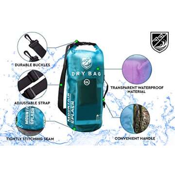 Waterproof Dry Bag 5L/10L/20L-Water Resistant Lightweight Backpack with Handle-Floating Dry Storage ...