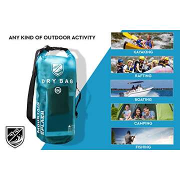 Waterproof Dry Bag 5L/10L/20L-Water Resistant Lightweight Backpack with Handle-Floating Dry Storage Ocean Bag Keeps Gear Impervious to Water-Perfect for Kayaking, Boating, Birthday Gift, Vacation.