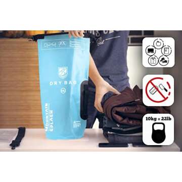 Waterproof Dry Bag 5L/10L/20L-Water Resistant Lightweight Backpack with Handle-Floating Dry Storage Ocean Bag Keeps Gear Impervious to Water-Perfect for Kayaking, Boating, Birthday Gift, Vacation.