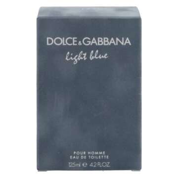 Dolce & Gabbana Eau de Toilettes Spray, Light Blue, 4.2 Fl Oz For Men or/and Pour Homme