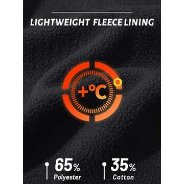 TACVASEN Women's Plain Hoodie Winter Warm Fleece Full Zip Track Drawstring Hooded Sweatshirt Black, XL