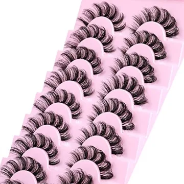 ALPHONSE Natural Look D Curl Faux Mink Eyelashes 9 Pairs