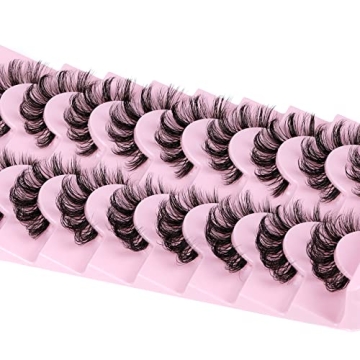 ALPHONSE Natural Look D Curl Faux Mink Eyelashes 9 Pairs