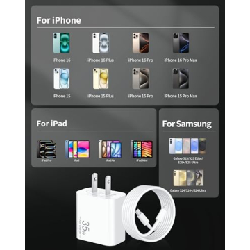 35W USB C Fast Charger for iPhone 17 & iPad Pro