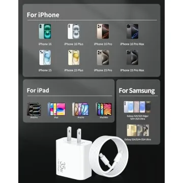 35W USB C Fast Charger for iPhone 17 & iPad Pro