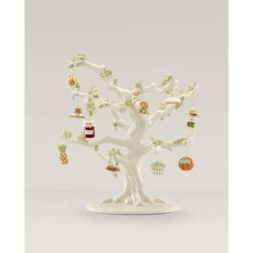 Lenox 884222 Autumn Favorites 10-Piece Ornament & Tree Set