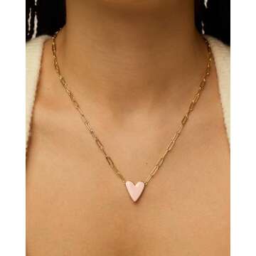 Charming PAVOI 14K Gold Plated Purple Heart Pendant Necklace for Women | Adjustable Chain | Ideal Gi...