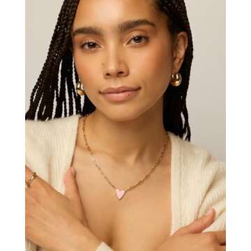 PAVOI Gold Plated Purple Heart Pendant Necklace