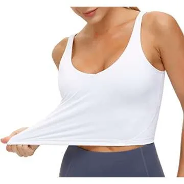 Wjustforu Women's Stylish Padded Yoga Crop Top