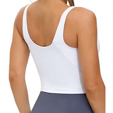 Wjustforu Women's Stylish Padded Yoga Crop Top