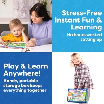 Montessori Busy Book for Toddlers Ages 3+ Preassembled Learning