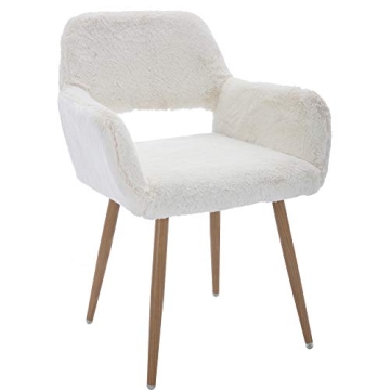 Elegant Faux Fur Desk Chair for Women and Girls