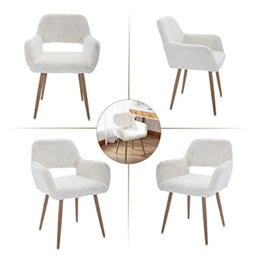 Elegant Faux Fur Desk Chair for Women and Girls