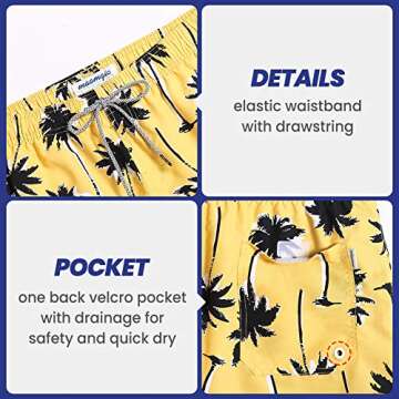 maamgic Mens Slim Fit Swim Shorts Swim Trunks 7 inch Quick Dry Mens Bathing Suits with Mesh Lining