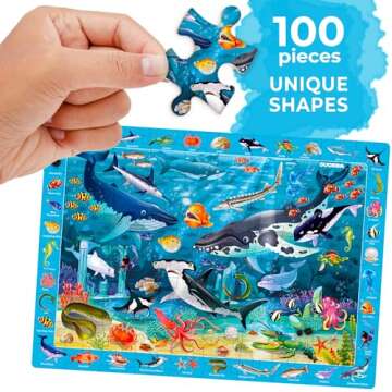 QUOKKA 100 Pieces Floor Puzzles for Kids Aged 4-6