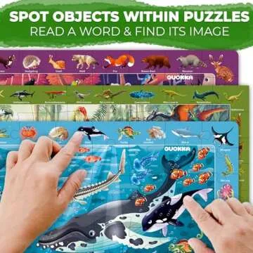 QUOKKA 100 Pieces Floor Puzzles for Kids Aged 4-6