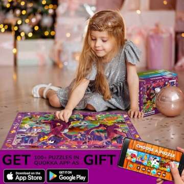 QUOKKA 100 Pieces Floor Puzzles for Kids Aged 4-6