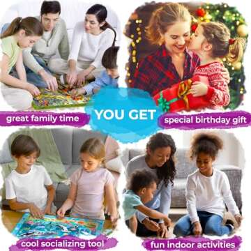 QUOKKA 100 Pieces Floor Puzzles for Kids Aged 4-6