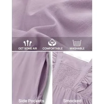 ZESICA Women's Summer Sleeveless Ruffle Dresses Square Neck Backless Boho Flowy Maxi Sundress with Pockets, Purple Taro, Medium