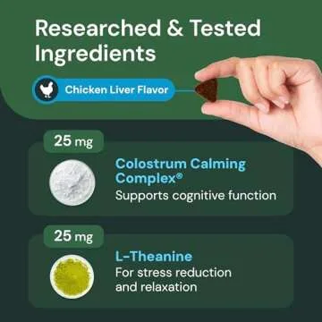 VetriScience Composure Pro - Calming Support Supplement for Cats & Dogs - Relaxation Bites with Colostrum Calming Complex & Vitamin B - Clinical Strength Calming Pet Aid Chews - 60 Chews