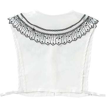 YAKEFJ Women’s Fake collar false collar Half Shirt Blouse Collar Detachable Collar