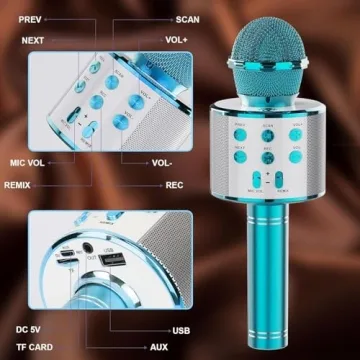 Wireless Bluetooth Karaoke Microphone for All Ages
