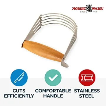 Nordic Ware Pastry Blender with Beechwood Handle  Sturdy Design