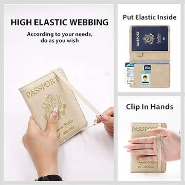 Melsbrinna Passport Holder Covers Case, Waterproof Rfid Blocking Travel Wallet Passport Holder with ...