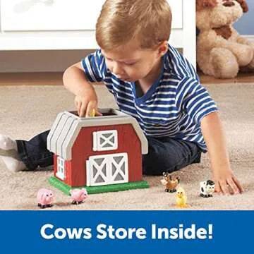 Learning Resources Hide-N-Go Moo Farm Animal Toy for Toddlers