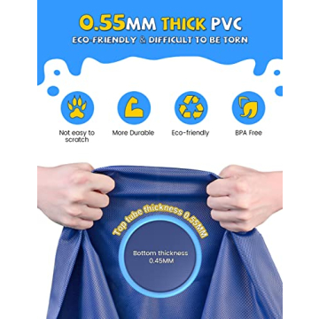 VISTOP Non-Slip Splash Pad for Kids and Dogs - 87 Inch Fun