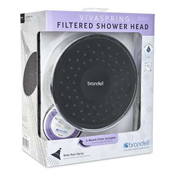 VivaSpring Filtered Shower Head | Chrome Finish | 6 Month Filter