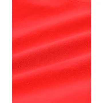 CRZ YOGA Women's High Neck Longline Sports Bra - Padded Racerback Yoga Bra Crop Tank Top with Built in Shelf Bra Dark Red X-Small