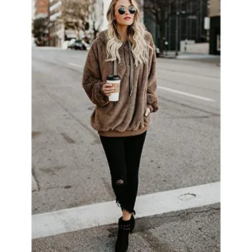Fluffy Women's Sherpa Hoodie Soft Comfortable Oversized